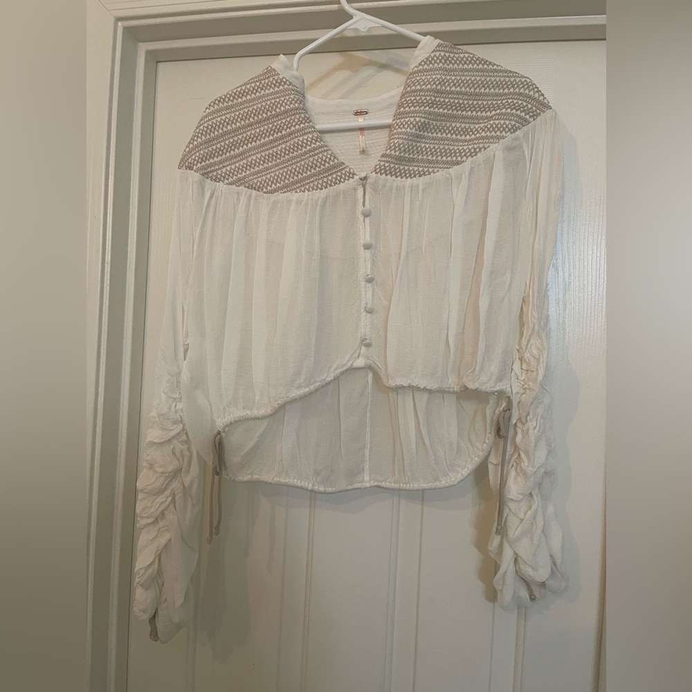 Free People Sheer Crop Top Size M